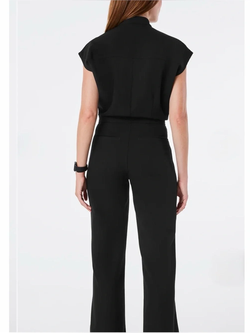 FIGS Rafaela Wide Leg ScrubJumpsuit | Size S Petite | Black | NWOT - Picture 2 of 11